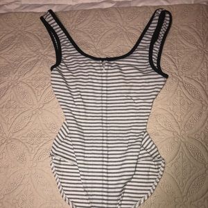 Striped bodysuit